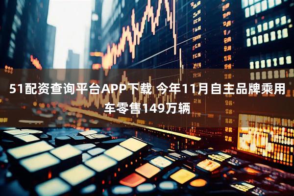 51配资查询平台APP下载 今年11月自主品牌乘用车零售149万辆